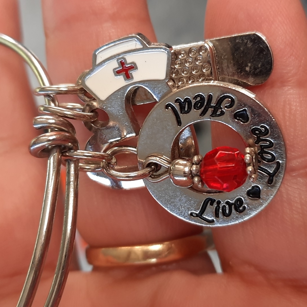 Medical Nurse bangle Bracelet adjustable - Picture 4 of 6